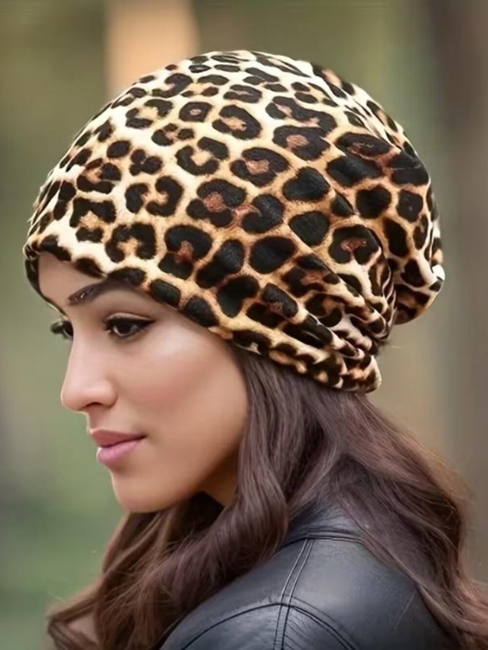 ANIMAL PRINT BEANIE